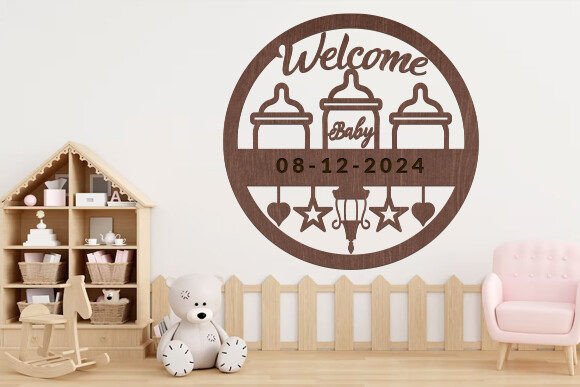 Baby Welcome Wall Art Laser Cut Svg: A Versatile Creative Resource