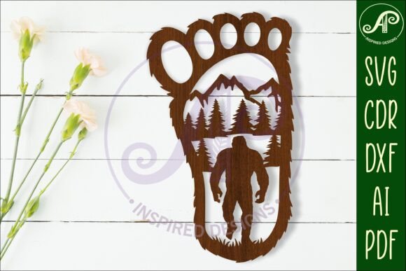 Bigfoot Yeti Footprint Wall Art Sign