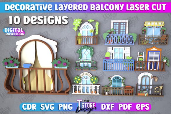 Decorative Layered Balcony Bundle CNC: A Versatile Solution for Laser Cutting Projects