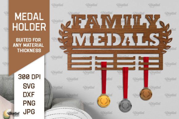 Family Medal Display Laser Cut SVG