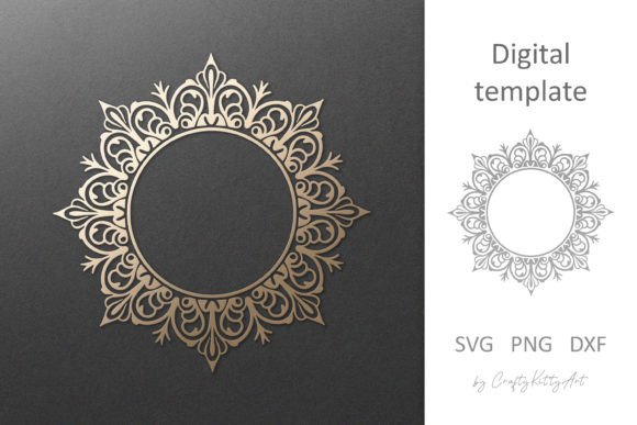 Filigree Ornate Round Vintage Frame SVG: A Digital Craft Template for Creative Projects