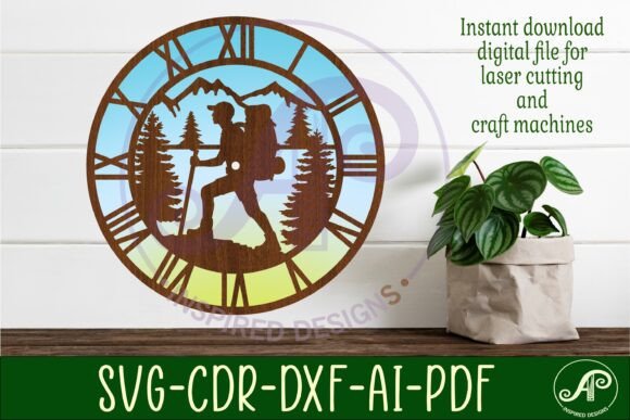 Hiker Wall Clock Laser Cut Files: A Comprehensive Guide for Crafters and DIY Enthusiasts