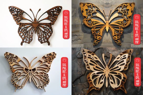 Laser Cut Butterfly Wall Decor Bundle