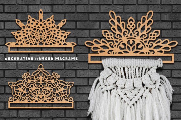 Laser Cut Decorative Hanger Macrame Svg