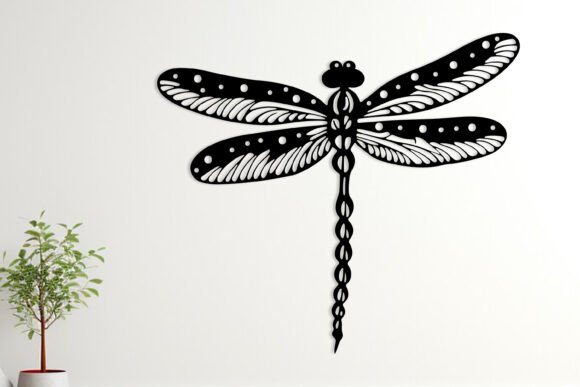 Laser Cut Dragonfly Wall Art SVG