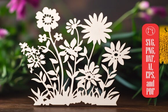 Laser Cut Wildflower SVG Cut File