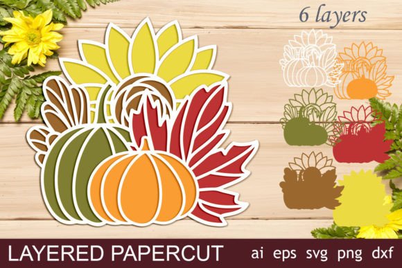Layered Fall SVG, 3D Thanksgiving: A Versatile Design for Every Project