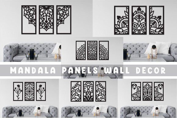 Mandala Panels Wall Laser Cut Bundle