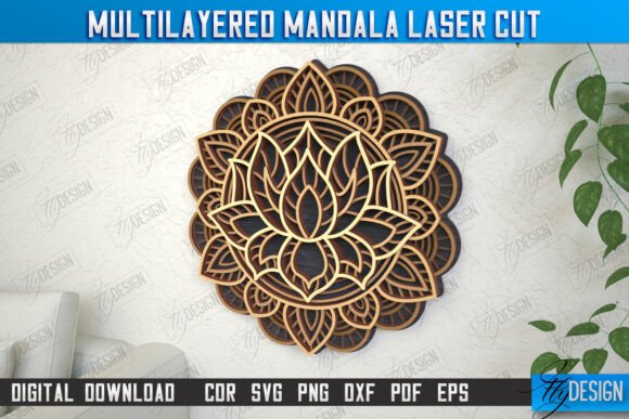 Multilayered Mandala Wall Art CNC