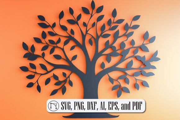 Paper-cut Tree Wall Decor SVG Cut File: A Strategic Tool for Creative Expression and Branding
