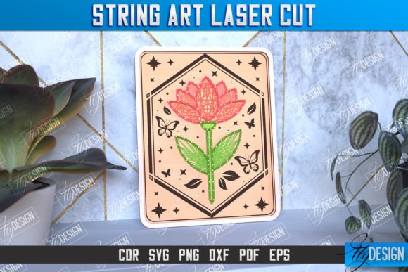String Art Flower Paintings Threads