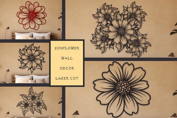 Sunflower Wall Art Laser Cut SVG Bundle: Creative Solutions for Every Space