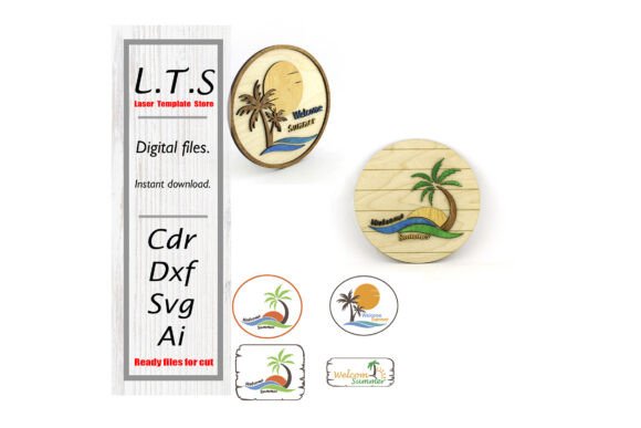 Welcome Summer Laser Cut File: 4 Models for Creative Projects